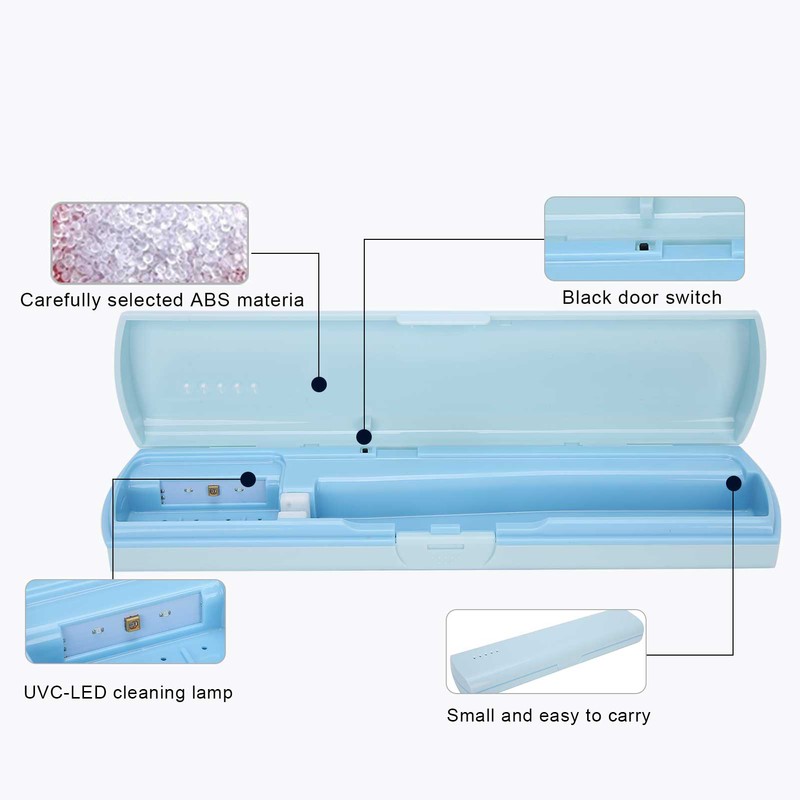 UVC Toothbrush Case LED Storage Box Cleaning USB Rechargeable Toothbrush