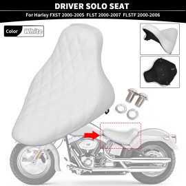Unbranded White Butt Bucket Solo Seat For Harley Heritage Softail FLSTC 00-07 Fat Boy FXST
