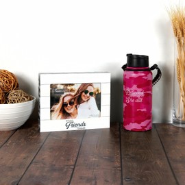 Pavilion - She Believed 32 oz. Stainless Steel Water Bottle, Double Wall Tumbler Flask with Paracord Handle, Water Bottle With Lid, Sister Friend Birthday Gift, Camouflage Bottle, 1 Count, Pink