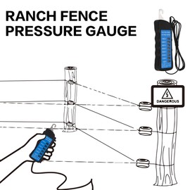 WDKXCN Electric Fence Tester, Fence Voltage Tester, Fence Fault Finder Farming Equipment Testing Tool, Fence Voltmeter Testing 1000-10000V with 6pcs Lights for Farm Livestock Equipment