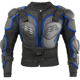 Kids Motorcycle Jacket Dirt Bike Gear, Chest Back Protector for Motor Bike, Children Motorcycle Full Body Armor Jacket for Cycling MTB ATV Skate Skii
