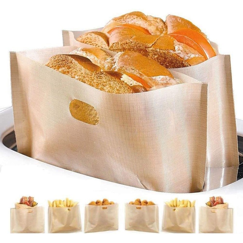 10PCS Non Stick Toaster Bags Reusable and Heat Resistant Bags