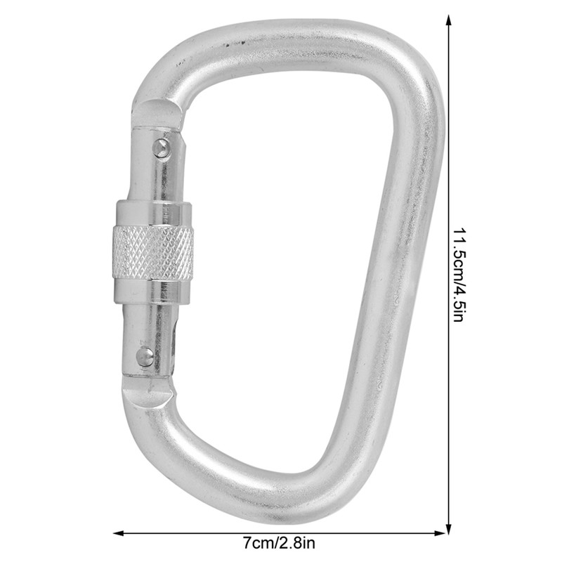 High Load Bearing Master Lock Outdoor Screwgate D shaped Carabiner