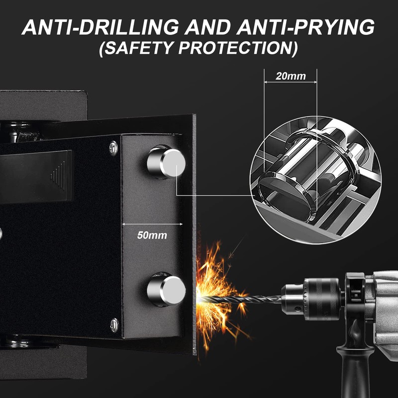 Tenamic Fireproof Safe Box 0.4 Cuft Electronic Digital Security Box,