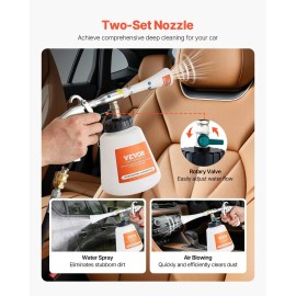 High-Pressure 6-9.2Bar Plastic Air Blow Gun for Car Washer 1L Liquid Bottle Blast Dust Tool Model D0100X3INL2Rotating Tube Material: Rubber, Style: Spray Liquid