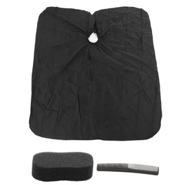 Hair Cutting Cape Adjust Tightness Waterproof Clothes Protection Barber Scarf for Adults Kids Black L