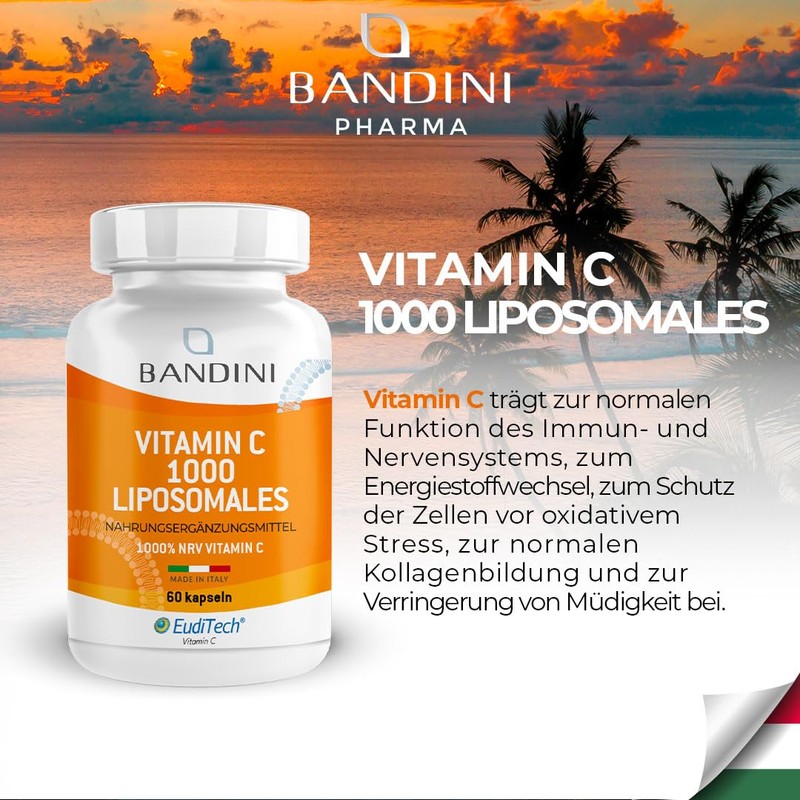 Bandini® Liposomal Vitamin C 60 Vegetable Capsules - Bandini Pharma