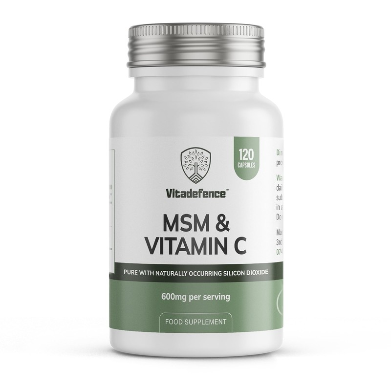 Vitadefence MSM & Vitamin C Supplement, 120 Capsules, 600mg per