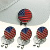 KOFULL Golf Hat Clip& Golf Marker US Flag Stainless Steel