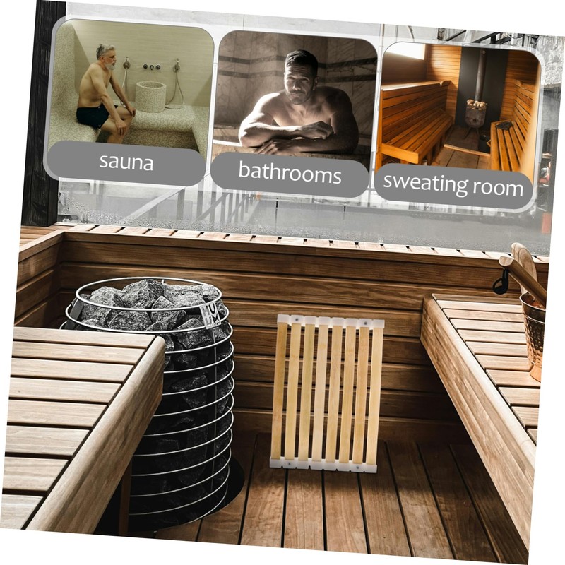 BIUDECO Bamboo Mat Sauna Seat Spa Bench Insulation and Comfort