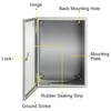 VEVOR Electrical Enclosure Box, 16'' ×12'' ×6'', Carbon Steel Hinged