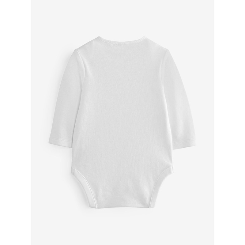 NEXT 5 Pack Essential Long Sleeve Baby Bodysuits, neutral, 24