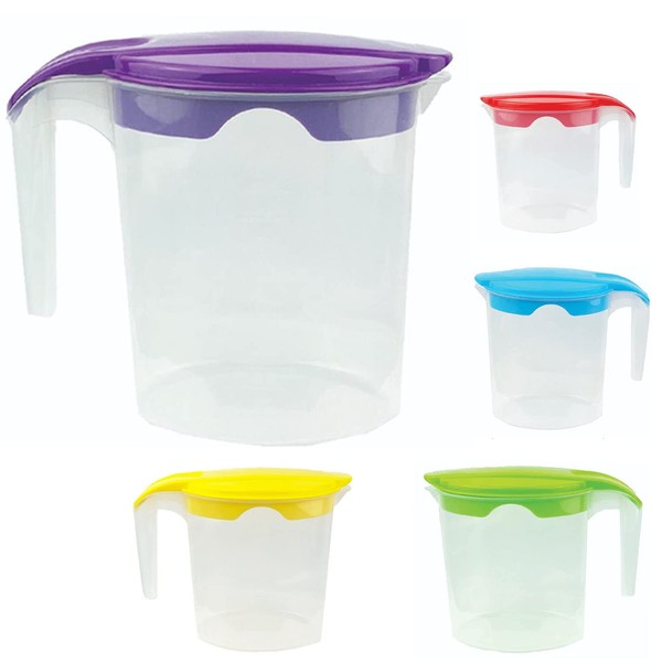 4 x Jugs 1 Litre Fridge Door Plastic Jug -