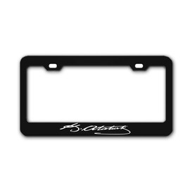 Ataturk Signature Black Tag Holder License Plate Frame Auto