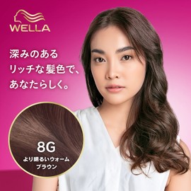 Welatone 2+1 Milky EX 8G Brighter Warm Brown Dye for Gray Hair, Easy with Comb Nozzle