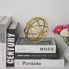 DreamsEden Geometric Sculpture, Gold Decorative Metal Sphere Modern Home Decor