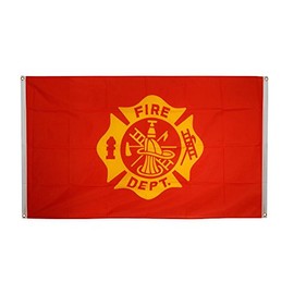 Flaggenfritze® US Fire Department Balcony Flag 90 x 150 cm