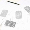 4 Pcs Erasing Shields Stainless Steel Drawing Template Shields Drafting
