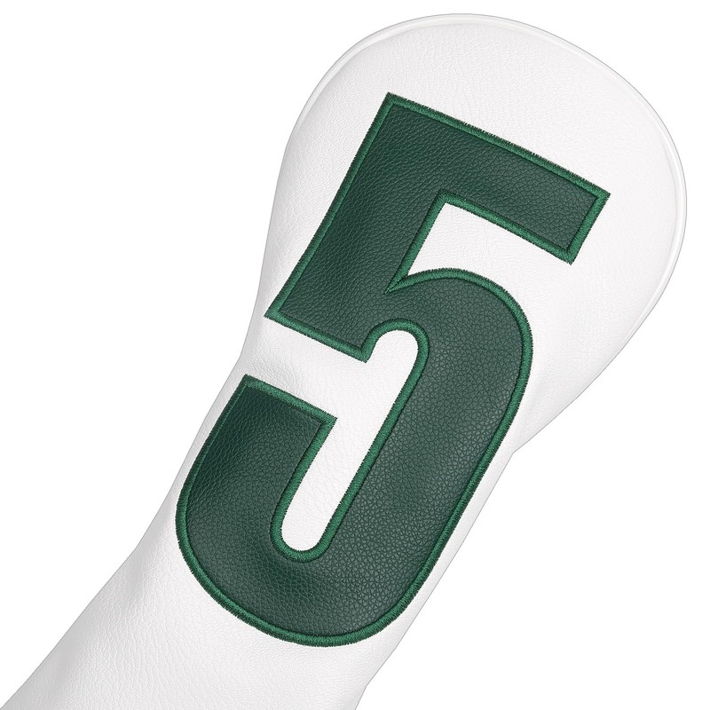SHABIER White Golf Driver Headcover with No.5 Design for Golf