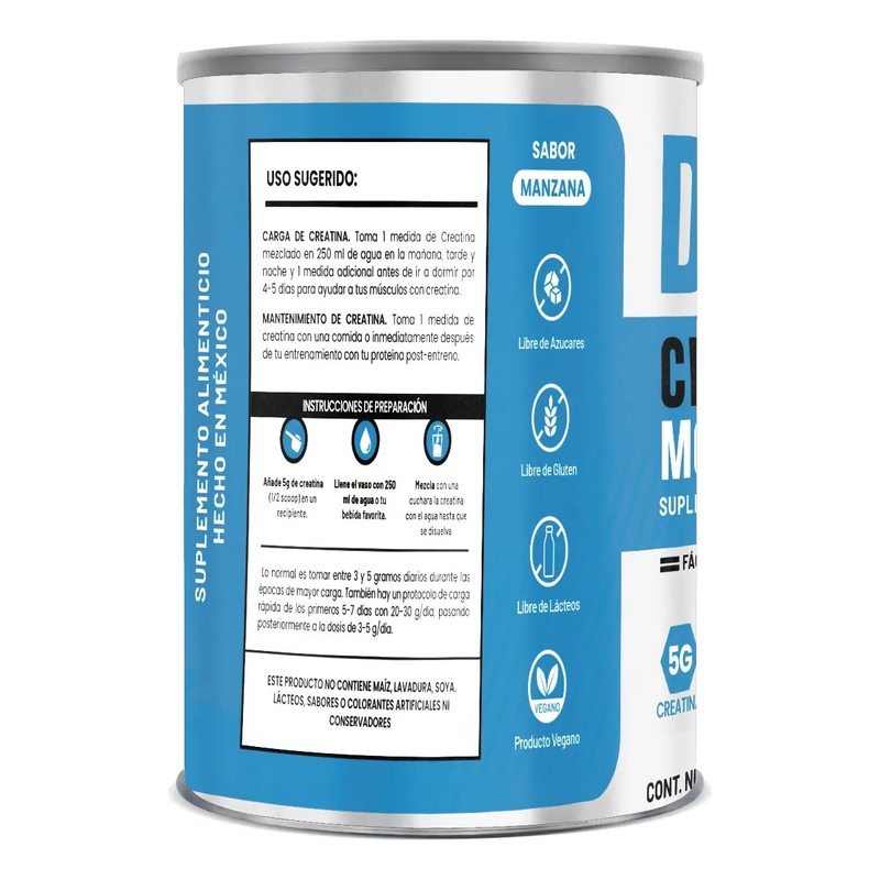 Creatina Monohidratada En Polvo 250g D-mon 50 Servicios