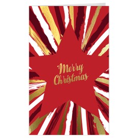 easykart labels 20 Christmas Greeting Cards with Gold Foiling, 6.75 x 4.5 Inch Merry Christmas Cards with Envelopes & Seal Stickers For Friends, Family and loved Ones (1 Pack)