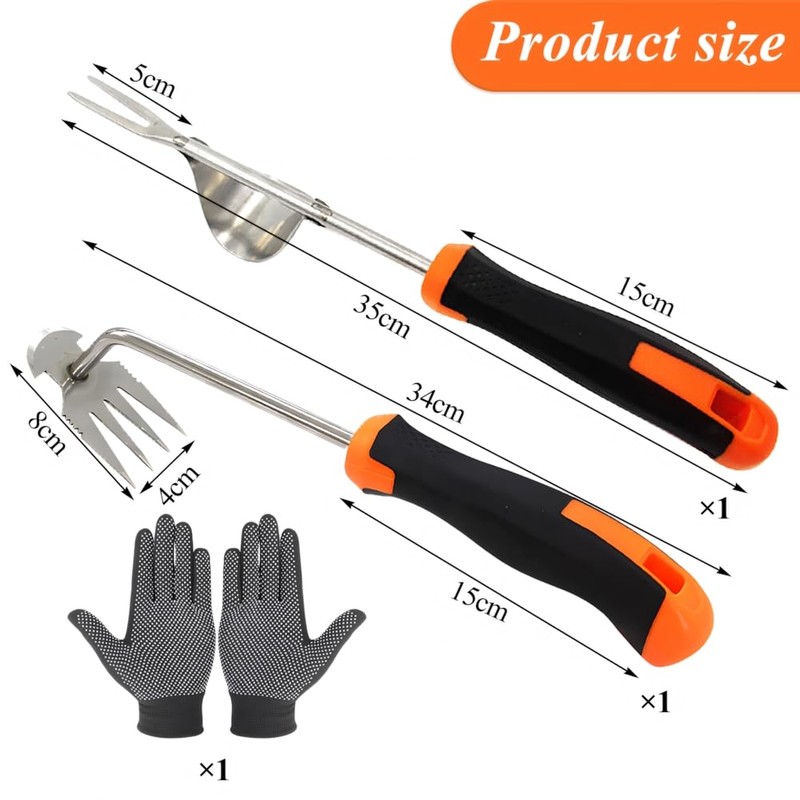 Anyingkai Gardening Hand Weed Cutter, Pack of 2 Stainless Steel
