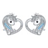 Hifeeled Unicorn Earrings Women Girls 925 Sterling Silver Stud Earrings