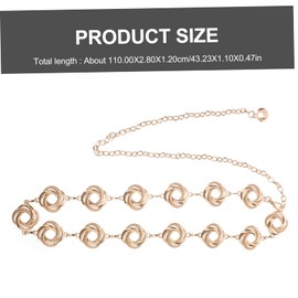 Healeved Fashion Women Waist Chain Lightweight Geometric Body Jewelry Long Versatile Accessory for Dresses Coats and Sweaters for Parties Vacations and Special Occasions