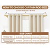 KAMANINA 1 Inch Double Curtain Rod 36 to 72 Inches