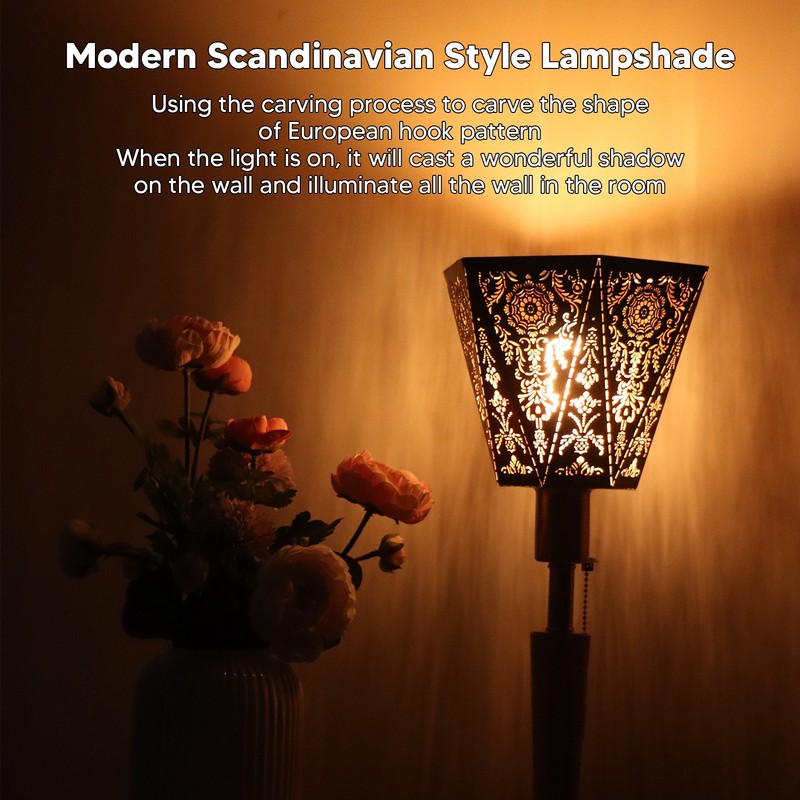 Lamp Shades Modern Scandinavian Style E27 E26 Wrought Iron Hexagonal