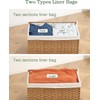SETVSON Storage Basket with Lid Wicker Baskets for Storage with