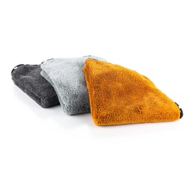 The Rag Company - The Wolf Pack - Premium Ultra-Soft Microfiber Detailing Towels; Buttersoft Suede Edge; Perfect for Buffing and Final Wipedowns; 480GSM, 16in x 16in, Mixed Earth Tone Colors (3-Pack)