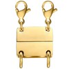 Layering Magnetic Necklace Clasp,18 K Gold and Silver Separator for