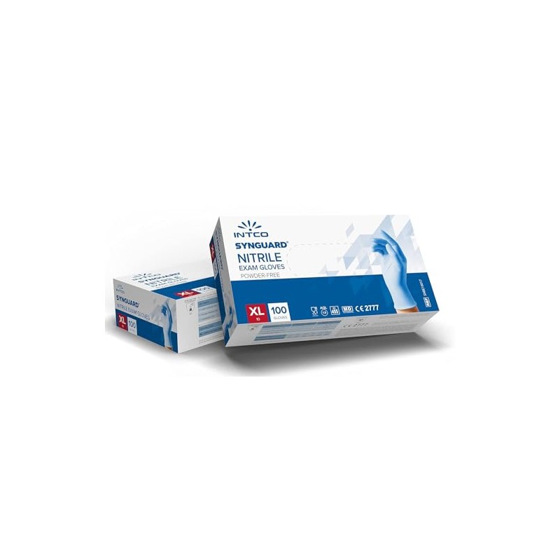 Intco Nitrile Gloves (Extra-Large, 100 Count), Strong & Flexible, Food