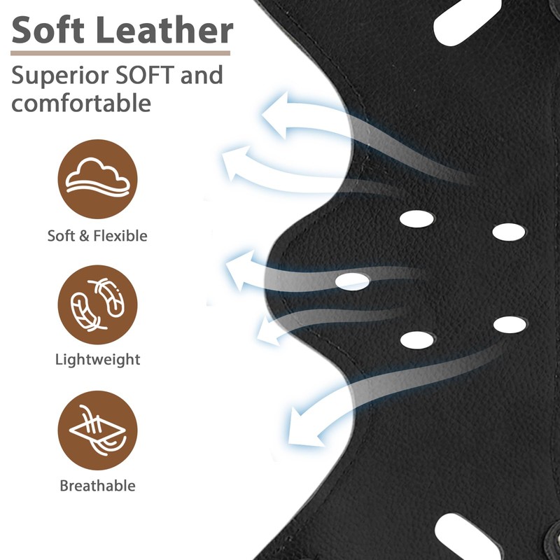 BARKLESS Dog Muzzle Leather, Soft Secure Anti-Barking Leather Muzzle for