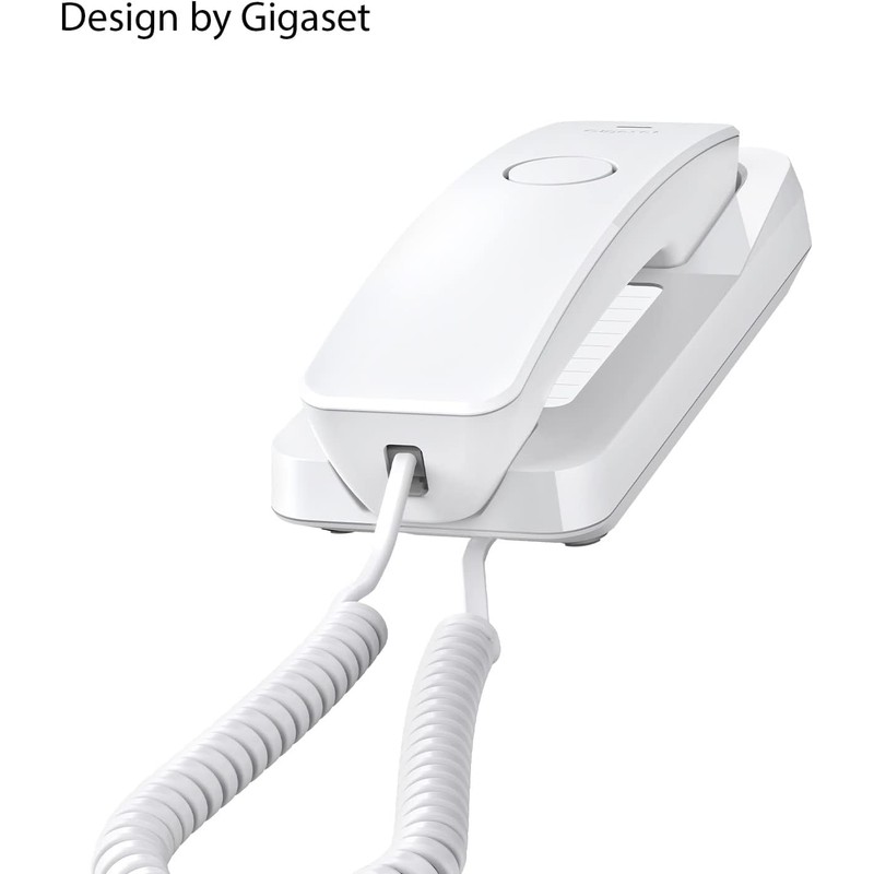 Gigaset Desk 200 Corded Space Saving Telephone with Elastic Cable