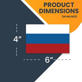 Magnet Me Up Russia Russian Flag Car Magnet Decal, 4x6 Inches, Heavy Duty Automotive Magnet for Car, Truck SUV