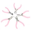 5pcs Mini Pink 4in Metal Pliers Set Kit Cutter Handwork
