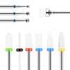 URAQT Ceramic Nail Drill Bits Sets, 10 pcs Electric Nail