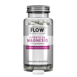 Flow Supplements | Citrato de Magnesio 1000 mg - 90 Cápsulas - Suplemento Alimenticio con Magnesio - Aporte Diario Natural - 45 Porciones - Cápsulas Fáciles de Ingerir