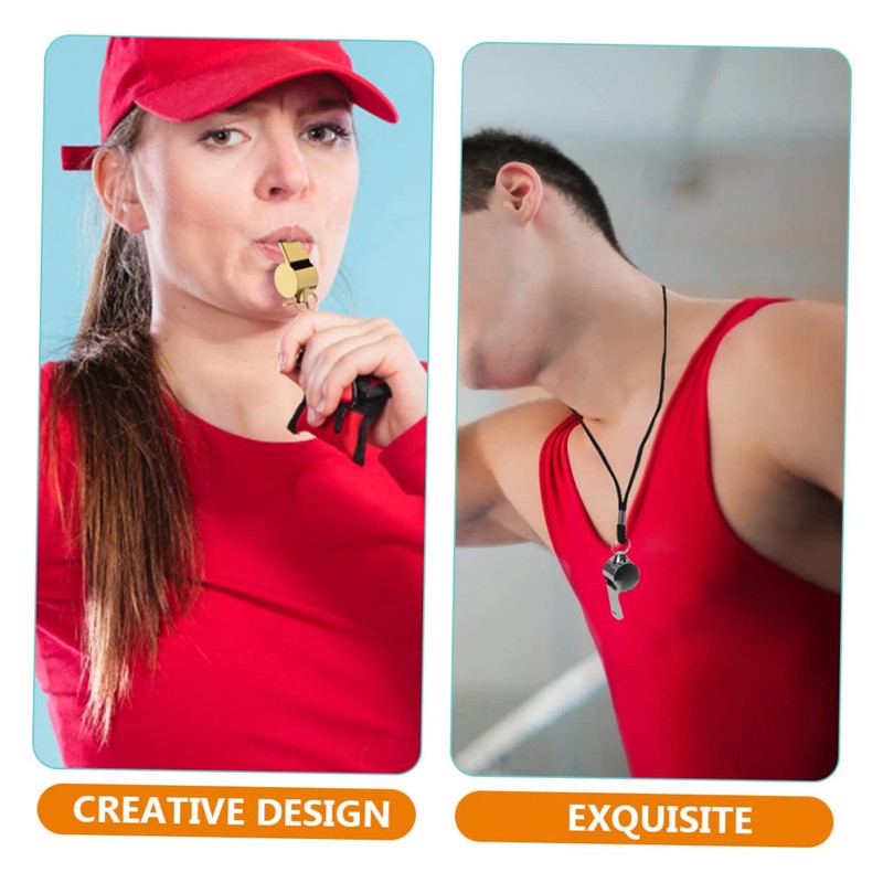 Sosoport Sturdy Metal Whistle Pendant Emergency Survival Tool Referee Whistle