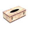 Tissue Box Organizer Composite Wood Leather Rounded Edges Premium Texture