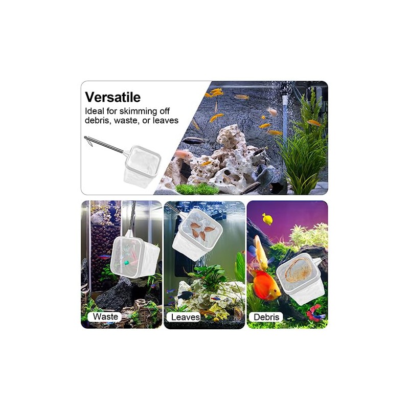 2-Pack White 3-Inch Aquarium Net – Small Fish Tank Tool