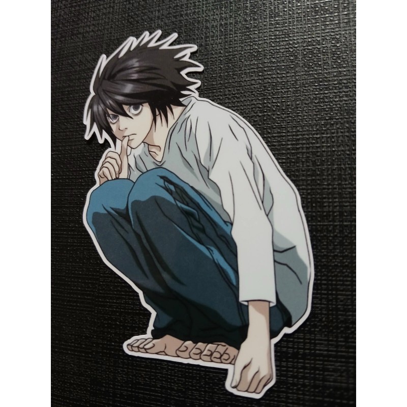 L Lawliet from Death Note Glossy Sticker Anime Waterproof!