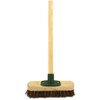 9" Deck Scrub Brush, Stiff with Handle, Brushes Tools