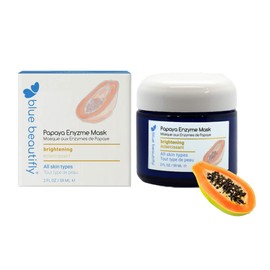 Blue Beautifly Papaya Enzyme Mask | Enriched with Papain and Bromelain | Plant-based with No Artificial Colors or Fragrances | Clarifies Skin, Restores Elasticity, Illuminates Complexion | 2 fl oz