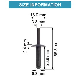 CARSO Replacement Rivet/Splash Shield Retainer 34201631 Compatible with Dodge Jeep Vehicles (20)