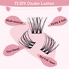Cluster Eyelashes, Pack of 72 Individual Eyelashes, Eyelash Clusters, DIY