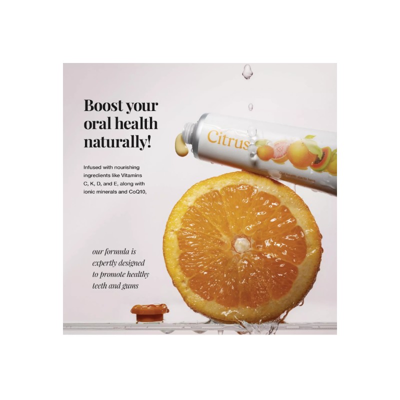 Citrus Prebiotic Toothpaste 3.4oz Refreshing Non Toxic Formula for Whiter
