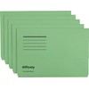Officely Foolscap Document Wallets 285gsm - Green (Pack of 5)